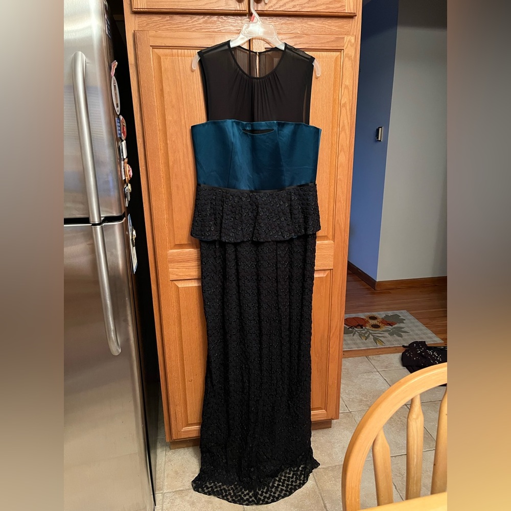 Tory Burch Stunning Emerald Green and Black Gown NWT